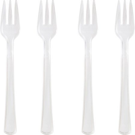 TRENDWARE Clear Mini Appetizer Forks, 4", 144PK 013432